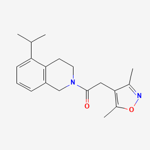 2-(3,5-dimethyl-1,2-oxazol-4-yl)-1-(5-propan-2-yl-3,4-dihydro-1H-isoquinolin-2-yl)ethanone