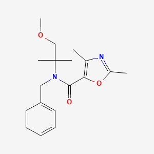 N-benzyl-N-(1-methoxy-2-methylpropan-2-yl)-2,4-dimethyl-1,3-oxazole-5-carboxamide