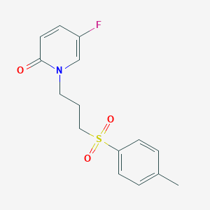 5-Fluoro-1-[3-(4-methylphenyl)sulfonylpropyl]pyridin-2-one