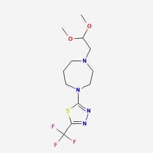 2-[4-(2,2-Dimethoxyethyl)-1,4-diazepan-1-yl]-5-(trifluoromethyl)-1,3,4-thiadiazole