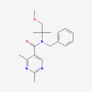 N-benzyl-N-(1-methoxy-2-methylpropan-2-yl)-2,4-dimethylpyrimidine-5-carboxamide