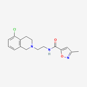 N-[2-(5-chloro-3,4-dihydro-1H-isoquinolin-2-yl)ethyl]-3-methyl-1,2-oxazole-5-carboxamide