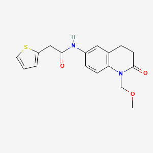 N-[1-(methoxymethyl)-2-oxo-3,4-dihydroquinolin-6-yl]-2-thiophen-2-ylacetamide