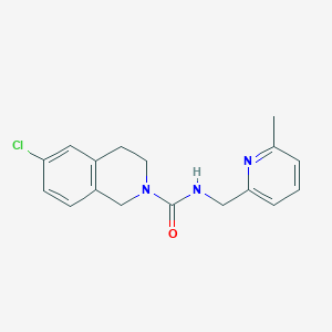 6-chloro-N-[(6-methylpyridin-2-yl)methyl]-3,4-dihydro-1H-isoquinoline-2-carboxamide