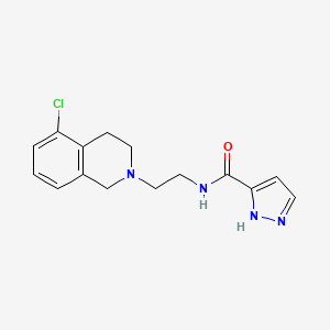 N-[2-(5-chloro-3,4-dihydro-1H-isoquinolin-2-yl)ethyl]-1H-pyrazole-5-carboxamide