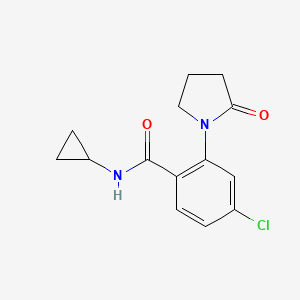 4-chloro-N-cyclopropyl-2-(2-oxopyrrolidin-1-yl)benzamide