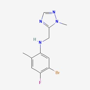 5-bromo-4-fluoro-2-methyl-N-[(2-methyl-1,2,4-triazol-3-yl)methyl]aniline