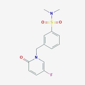 3-[(5-fluoro-2-oxopyridin-1-yl)methyl]-N,N-dimethylbenzenesulfonamide