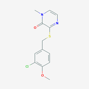 3-[(3-Chloro-4-methoxyphenyl)methylsulfanyl]-1-methylpyrazin-2-one