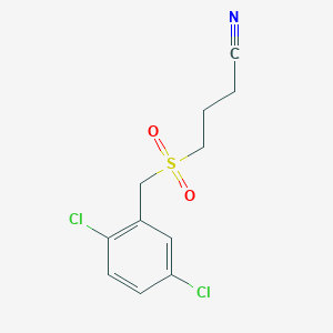 4-[(2,5-Dichlorophenyl)methylsulfonyl]butanenitrile