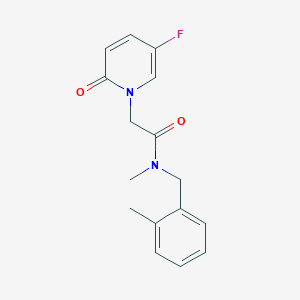 2-(5-fluoro-2-oxopyridin-1-yl)-N-methyl-N-[(2-methylphenyl)methyl]acetamide