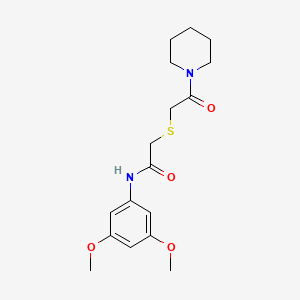 N-(3,5-dimethoxyphenyl)-2-(2-oxo-2-piperidin-1-ylethyl)sulfanylacetamide