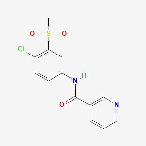 molecular formula C13H11ClN2O3S B7672678 N-(4-chloro-3-methylsulfonylphenyl)pyridine-3-carboxamide 