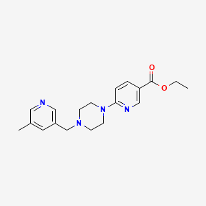 Ethyl 6-[4-[(5-methylpyridin-3-yl)methyl]piperazin-1-yl]pyridine-3-carboxylate