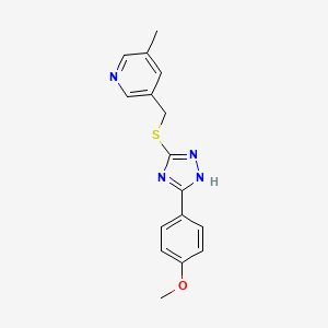 3-[[5-(4-methoxyphenyl)-1H-1,2,4-triazol-3-yl]sulfanylmethyl]-5-methylpyridine