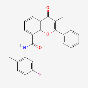 N-(5-fluoro-2-methylphenyl)-3-methyl-4-oxo-2-phenylchromene-8-carboxamide