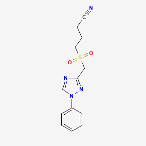 4-[(1-Phenyl-1,2,4-triazol-3-yl)methylsulfonyl]butanenitrile