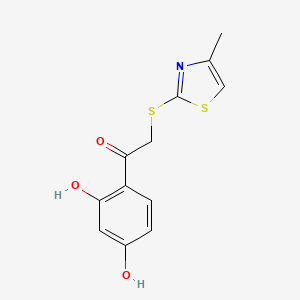 1-(2,4-Dihydroxyphenyl)-2-[(4-methyl-1,3-thiazol-2-yl)sulfanyl]ethanone