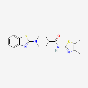 1-(1,3-benzothiazol-2-yl)-N-(4,5-dimethyl-1,3-thiazol-2-yl)piperidine-4-carboxamide