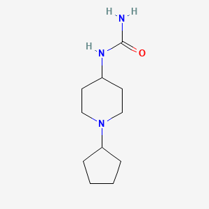 molecular formula C11H21N3O B7672857 (1-Cyclopentylpiperidin-4-yl)urea 