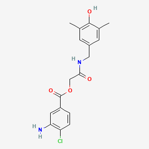 [2-[(4-Hydroxy-3,5-dimethylphenyl)methylamino]-2-oxoethyl] 3-amino-4-chlorobenzoate