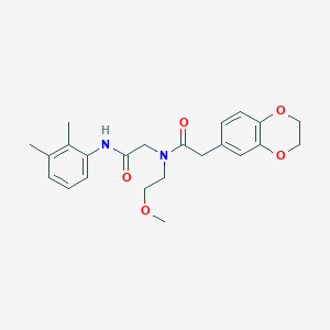 2-(2,3-dihydro-1,4-benzodioxin-6-yl)-N-[2-(2,3-dimethylanilino)-2-oxoethyl]-N-(2-methoxyethyl)acetamide