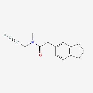 2-(2,3-dihydro-1H-inden-5-yl)-N-methyl-N-prop-2-ynylacetamide