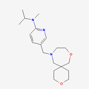 5-(3,8-dioxa-11-azaspiro[5.6]dodecan-11-ylmethyl)-N-methyl-N-propan-2-ylpyridin-2-amine