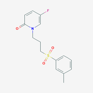 molecular formula C15H16FNO3S B7672917 5-Fluoro-1-[3-(3-methylphenyl)sulfonylpropyl]pyridin-2-one 