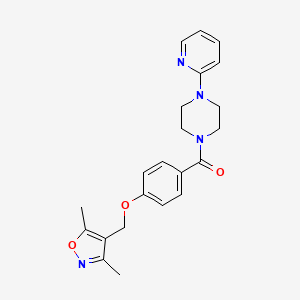 molecular formula C22H24N4O3 B7672933 [4-[(3,5-Dimethyl-1,2-oxazol-4-yl)methoxy]phenyl]-(4-pyridin-2-ylpiperazin-1-yl)methanone 