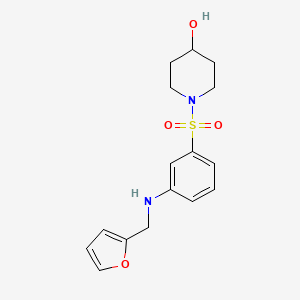 1-[3-(Furan-2-ylmethylamino)phenyl]sulfonylpiperidin-4-ol