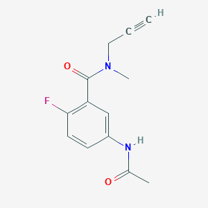 molecular formula C13H13FN2O2 B7672956 5-acetamido-2-fluoro-N-methyl-N-prop-2-ynylbenzamide 