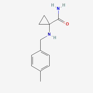 molecular formula C12H16N2O B7672969 1-[(4-Methylphenyl)methylamino]cyclopropane-1-carboxamide 