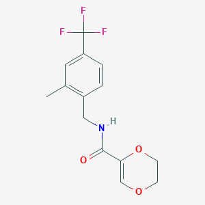 N-[[2-methyl-4-(trifluoromethyl)phenyl]methyl]-2,3-dihydro-1,4-dioxine-5-carboxamide