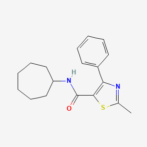 N-cycloheptyl-2-methyl-4-phenyl-1,3-thiazole-5-carboxamide