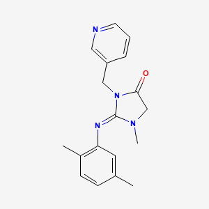 2-(2,5-Dimethylphenyl)imino-1-methyl-3-(pyridin-3-ylmethyl)imidazolidin-4-one