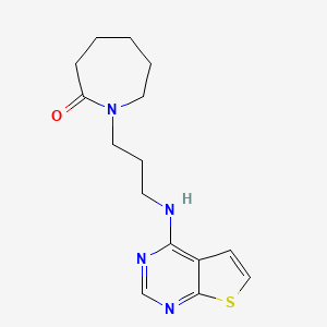 1-[3-(Thieno[2,3-d]pyrimidin-4-ylamino)propyl]azepan-2-one