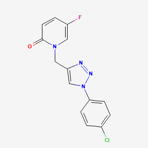 1-[[1-(4-Chlorophenyl)triazol-4-yl]methyl]-5-fluoropyridin-2-one