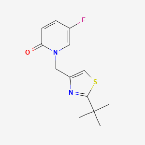 molecular formula C13H15FN2OS B7673042 1-[(2-Tert-butyl-1,3-thiazol-4-yl)methyl]-5-fluoropyridin-2-one 