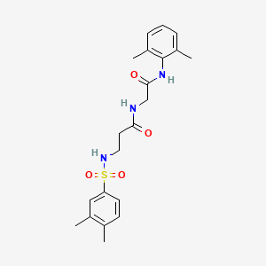 molecular formula C21H27N3O4S B7673068 N-[2-(2,6-dimethylanilino)-2-oxoethyl]-3-[(3,4-dimethylphenyl)sulfonylamino]propanamide 