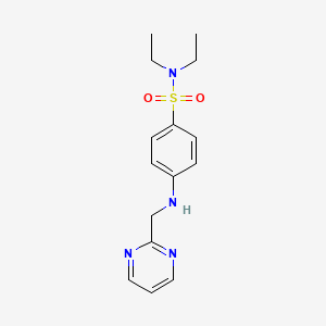 molecular formula C15H20N4O2S B7673088 N,N-diethyl-4-(pyrimidin-2-ylmethylamino)benzenesulfonamide 