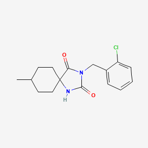 3-[(2-Chlorophenyl)methyl]-8-methyl-1,3-diazaspiro[4.5]decane-2,4-dione