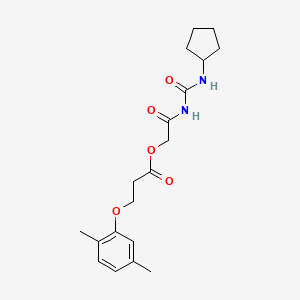 molecular formula C19H26N2O5 B7673124 [2-(Cyclopentylcarbamoylamino)-2-oxoethyl] 3-(2,5-dimethylphenoxy)propanoate 