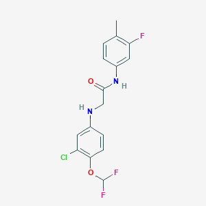 2-[3-chloro-4-(difluoromethoxy)anilino]-N-(3-fluoro-4-methylphenyl)acetamide