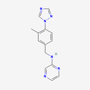 N-[[3-methyl-4-(1,2,4-triazol-1-yl)phenyl]methyl]pyrazin-2-amine