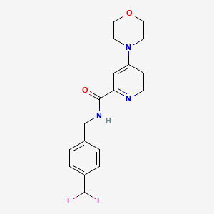 N-[[4-(difluoromethyl)phenyl]methyl]-4-morpholin-4-ylpyridine-2-carboxamide