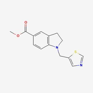 Methyl 1-(1,3-thiazol-5-ylmethyl)-2,3-dihydroindole-5-carboxylate