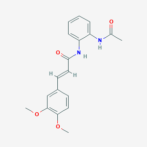 molecular formula C19H20N2O4 B7673222 (E)-N-(2-acetamidophenyl)-3-(3,4-dimethoxyphenyl)prop-2-enamide 