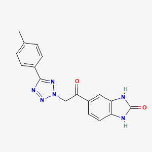 5-[2-[5-(4-Methylphenyl)tetrazol-2-yl]acetyl]-1,3-dihydrobenzimidazol-2-one