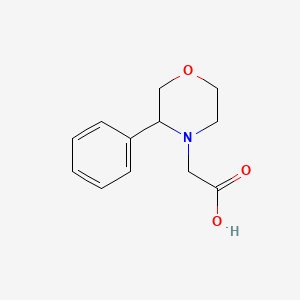 molecular formula C12H15NO3 B7673242 2-(3-Phenylmorpholin-4-yl)acetic acid 